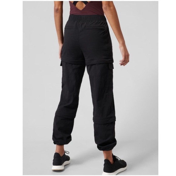 SOLD Athleta Trekkie Convertible Hike Pants 3-in-1 Black Size 12 / L - Picture 3 of 10
